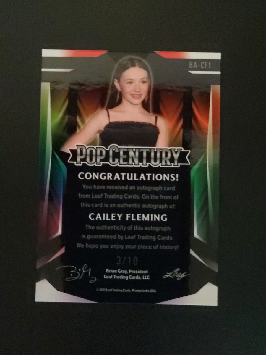 Cailey Fleming 2023 Leaf Pop Century Signatures Autograph BA-CF1