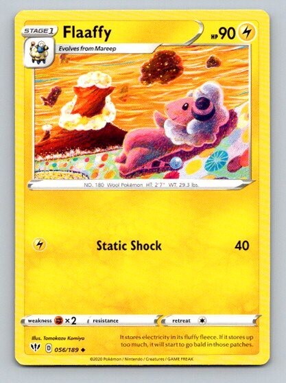 2020 Pokemon Card Darkness Ablaze Flaaffy 56/189