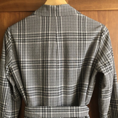 BNWT Zara Double-Breasted Checked Jacket Size S Grey/Beige Trench Belted Pockets - Picture 12 of 24