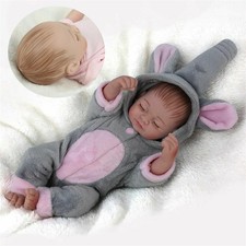 10" Reborn Baby Dolls Realistic Newborn Girl Doll Tiny Full Body Vinyl Silicone