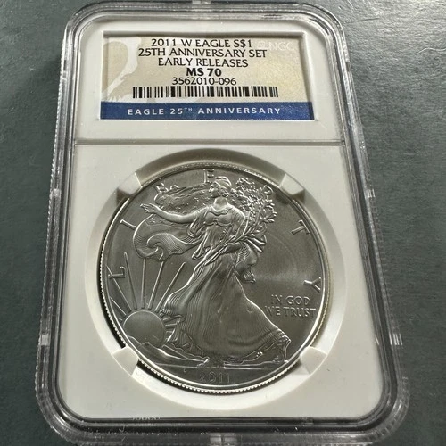 2011-W Silver Eagle NGC MS70, from 25th Anniversary Set, Early Releases (86937)