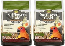 Higgins 2 Pack of Safflower Gold Natural Blend Conure and Cockatiel Food, 3 Poun