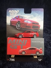 Mini GT 796 Nissan Skyline GT-R (R34) V-Spec - Active Red