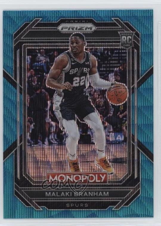 2022-23 Panini Prizm Monopoly Teal Wave Prizm Malaki Branham #81 Rookie RC 0i5i