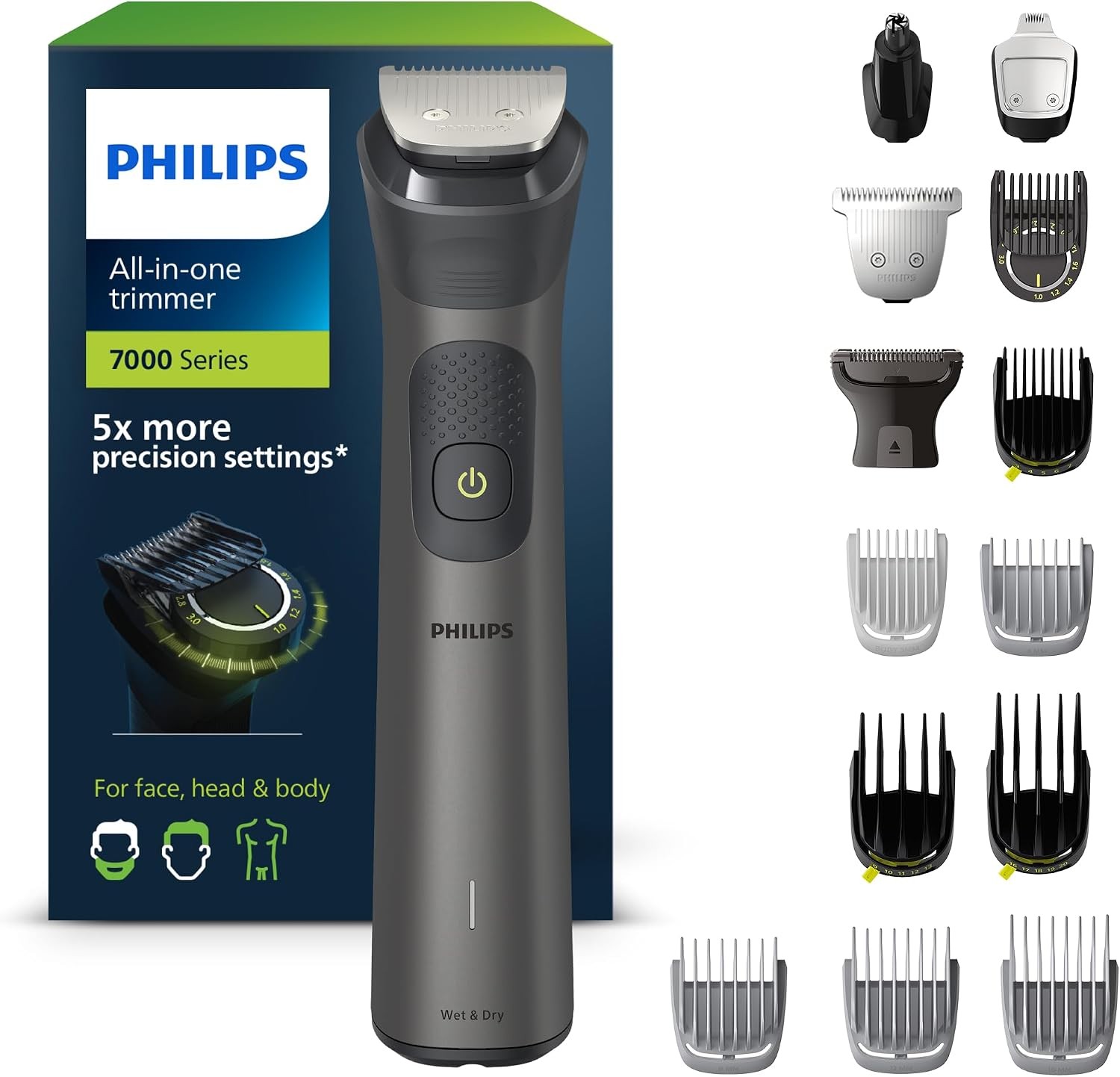 Philips Series 7000 15-in-1 Multigroom Trimmer MG7950/15 Beard Hair Body - Image 2