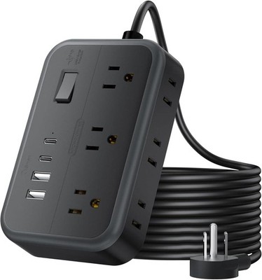 NTONPOWER Extension Cord 25Ft Long Extension Cord W 6 Widely Spaced Outlets NEW
