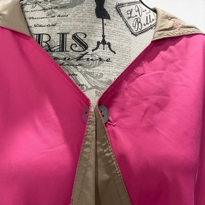 Rain Raps Poncho Women OS Pink Tan Reversible Hooded Raincoat Wrap