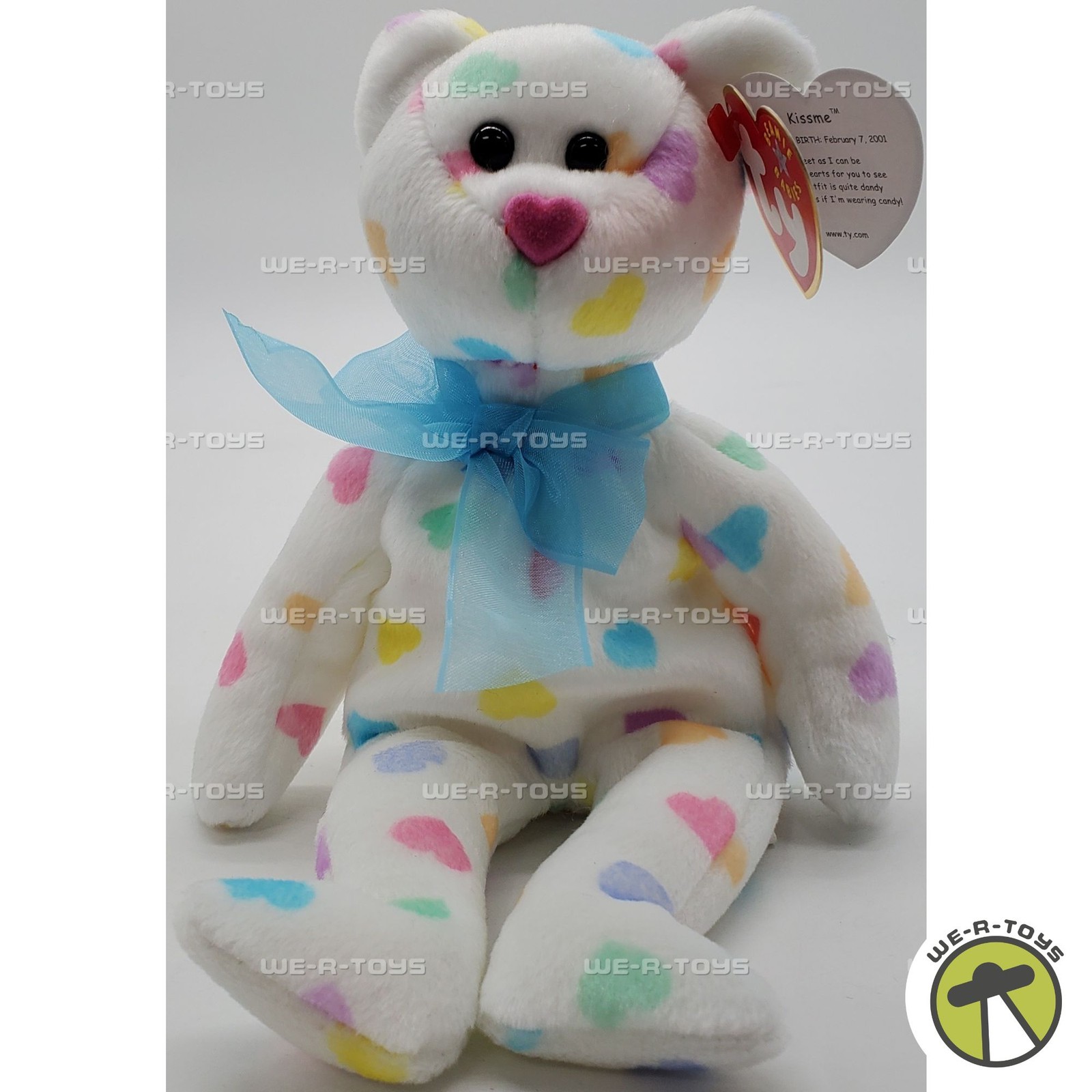 Ty Beanie Baby Kissme the Bear Plush 2001