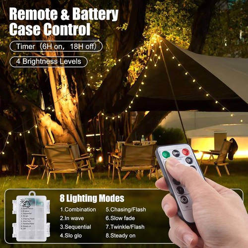 Minetom Battery Operated String Lights, 21FT 60 LED Globe 1 Pack, Warm White - Picture 3 of 8