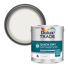 Dulux Trade Paint Quick Dry Satinwood | All Sizes | Pure Brilliant White