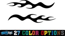 Fire Flame Fender Pair Set Of 2 K Vinyl Decal Sticker Car Truck Window