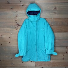 Vintage Eddie Bauer GORE-TEX Goose Down Hooded Parka Jacket Teal Men's Sz Large