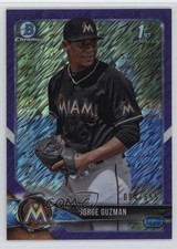 2018 Bowman Chrome Prospects Purple Shimmer Refractor /655 Jorge Guzman 07lj