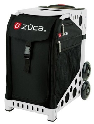 Zuca Obsidian Sport Insert Bag & White Frame with Flashing Wheels