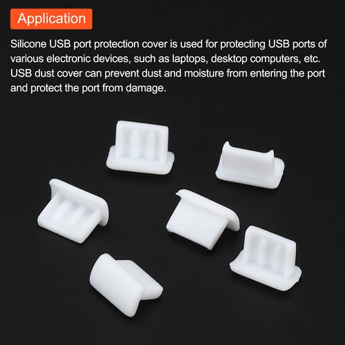 35pcs Téléphone Mini USB Port Prises Couvre Protection Poussière pour Mini USB End, Blanc - Photo 4 sur 4