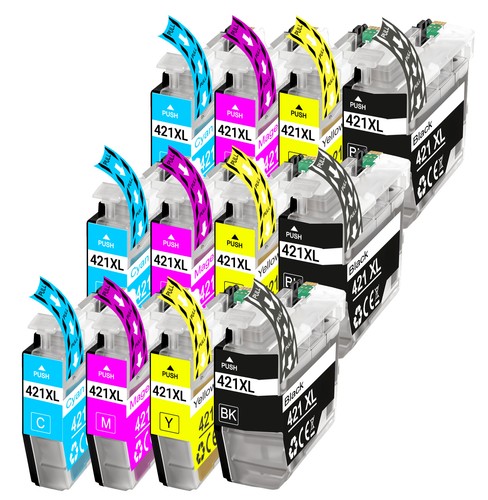 12 sztuk wkładów atramentowych LC421XL kompatybilnych z Brother DCP J1140 - Zdjęcie 2 z 8
