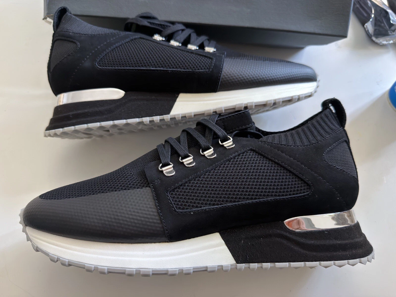 MALLET Hiker 2.0 Sock Runner Black White Trainers Shoes BNIB Size 10UK EU 44