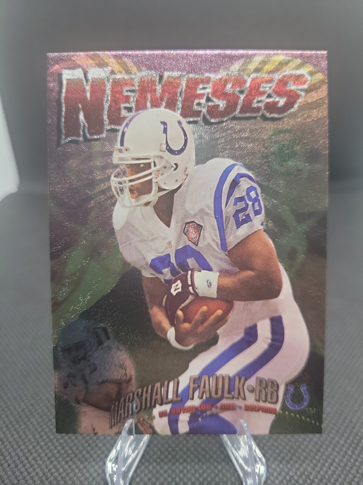 1995 Stadium Club #N13 Marshall Faulk / Bryan Cox Nemeses Members Only