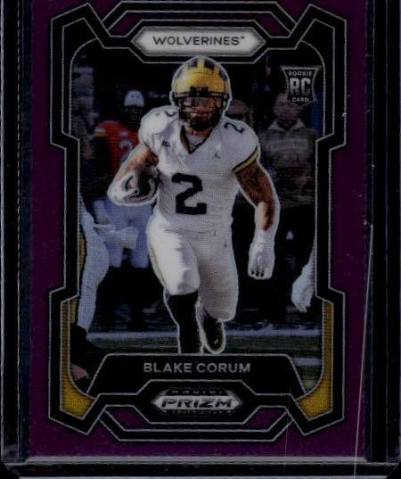 2024 Panini Prizm Draft Picks #128 Blake Corum Purple #/75