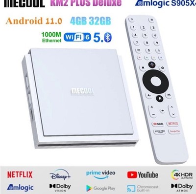 MECOOL KM2 PLUS Deluxe Android Smart TV Box 4G 32G S905X4 WiFi6 1000M 4K HDR Box