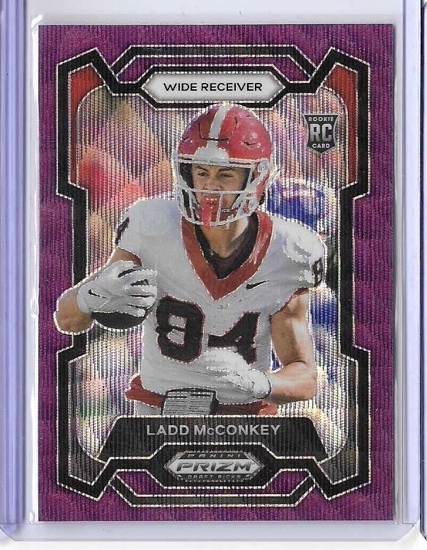 2024 Panini Prizm Draft Picks - Ladd McConkey #180 Purple Wave Prizm (RC)