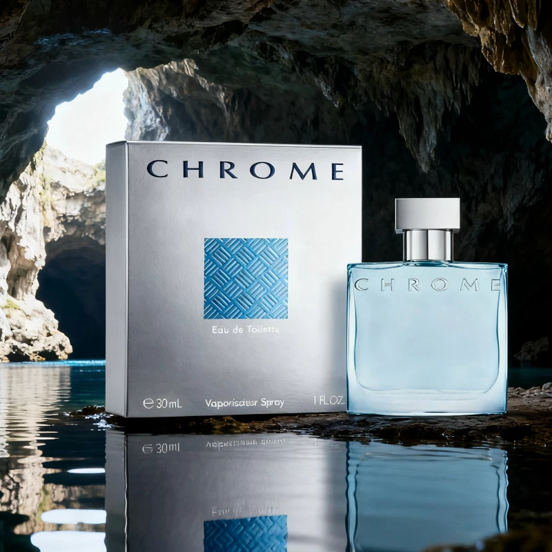 Inodoro Azzaro Cromo Eaude, Colonia Acuática Fresca-Cítricos, Leñoso, Fragancia Almizcle Foto 4 de 4