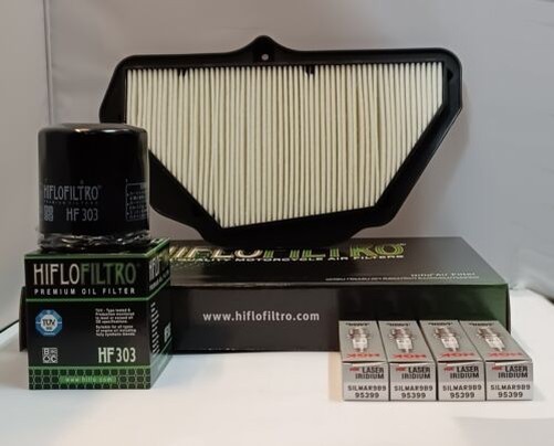 Service Kit For KAWASAKI ZX10R NINJA 2016 to 2018 Filters and 4 x Spark Plugs