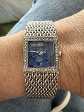 Croton Quartz Women  s Watch All Stainless Steel Water Resist Blue Dial -Untested