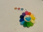 Takashi Murakami Kaikai Kiki Co Flowers Multi Rainbow Keychain Brooch Pin 3" Whi — photo 3