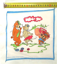 YOGI BEAR - YOGHI B&Auml;R 70er Hanna Barbera italy Taschentuch Taschentuch Vintage