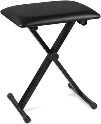 Flexz Foldable Piano Bench - Adjustable Piano Keyboard Bench Seat &