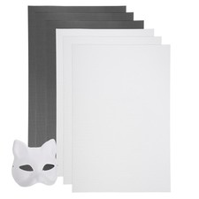 6 Pcs Fursuit Eyes Mesh Sheet for Costume Mask, 7.9x11.8", White/Black