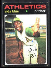 1971 Topps #544 Vida Blue lower grade crease