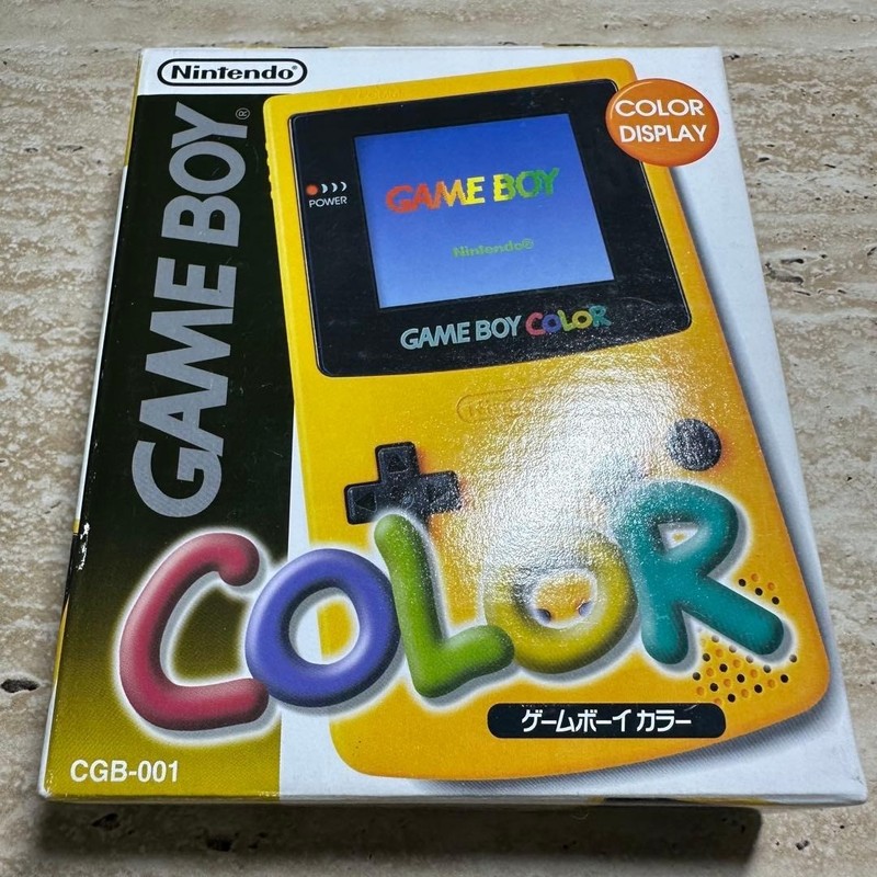 Nintendo Game Boy Color Yellow Console Boxed Tested Working 6330