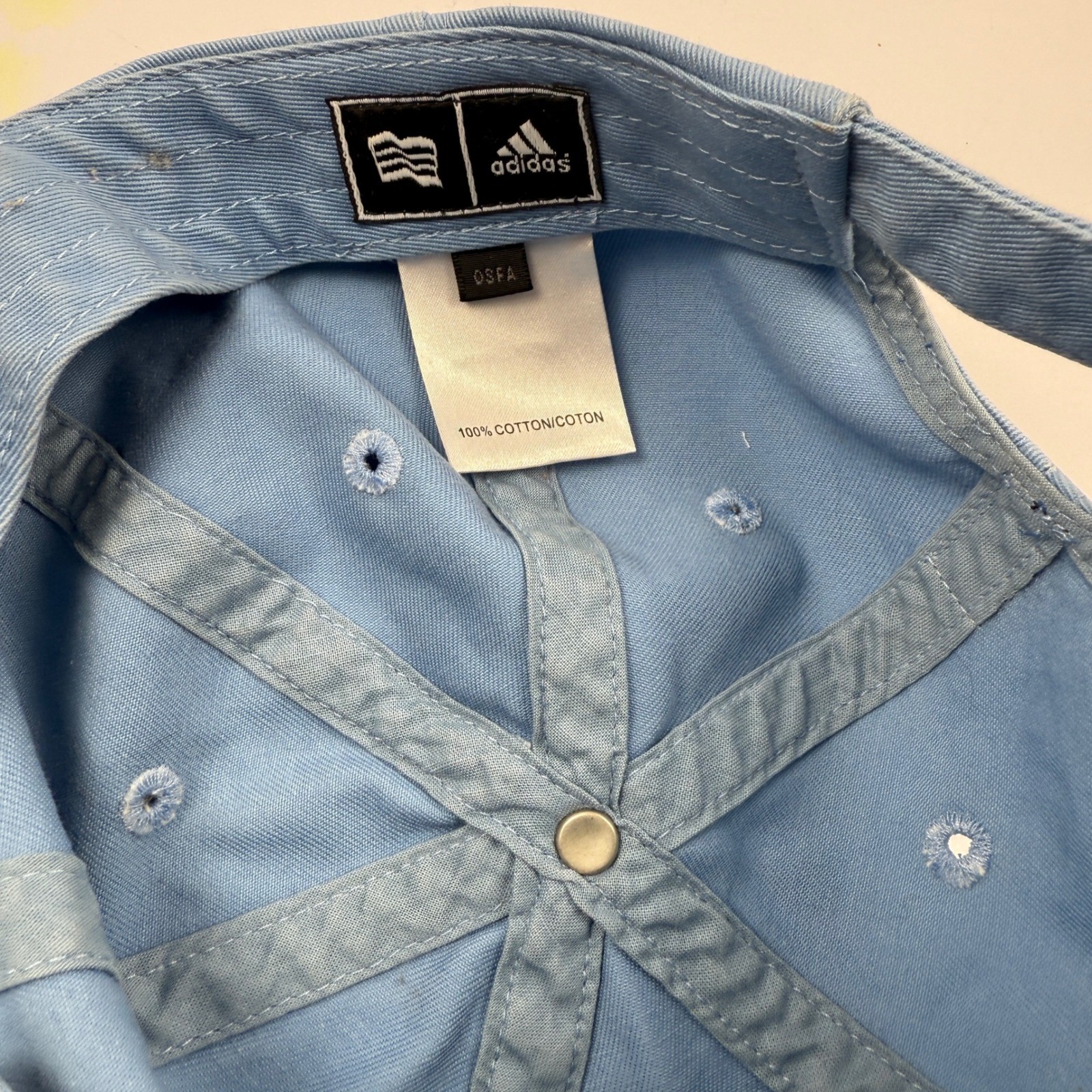 Adidas Hat Strapback Baseball Cap Light Blue Logo… - image 7