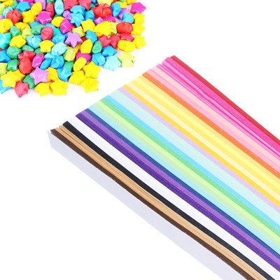 9.4x1/2'' Origami Star Paper, 1080Pcs Star Paper Strip, Multicolored