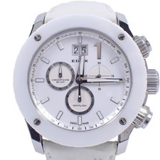 EDOX Class 1 Chronoffshore Big Date Herrenuhr weiß echter Gürtel