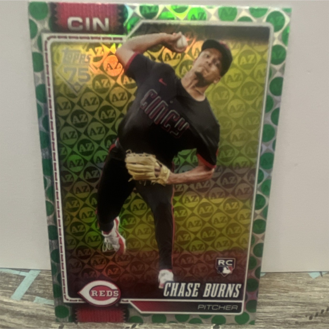 2026 Topps 312 Chase Burns Rookie RARE GREEN SPRING TRAINING /99 Cincinnati Reds