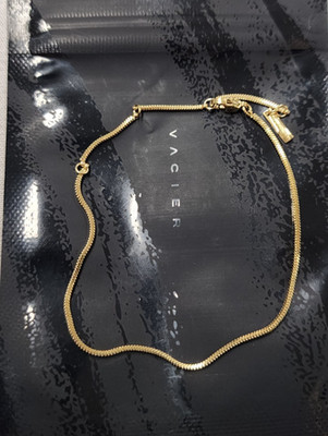 Vacier 18K Gold Plated Square Chain Bracelet 6''+2.5''