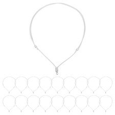 30pcs Adjustable Necklace Cords 1.5MM 12.6-25.2 Inch Handmade Craft Ropes White