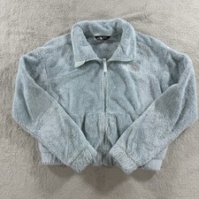 The North Face Girls Osolita Full Zip Jacket Green M 10/12 Fleece Soft