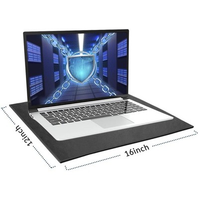 Luxury EMF Laptop Pad Shield   4-Layer Protection for Health & Safety (16''x1...