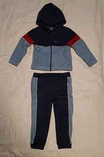 Ben Sherman Boys Tracksuit Sweatsuit Logo Zip Hoodie Sweats Colorblock Blue 4T