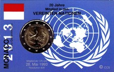 195 MC * 2 Euro MONACO 2013 - 20 Jahre UN-Mitglied * + MünzKarte / CoinCARD