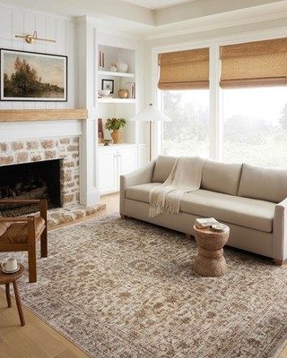 Turkish Bark/Natural 6'-7'' x 9'-10'' Area Rug 100% polyester loomed in Turkey