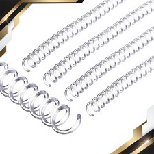 50Pack 6mm 1/4" Spiral Binding Coils Spirals 30 Sheet Capacity Transparent