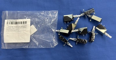 10x AC 250v 2A/8A Latching SPST Push Button 2 Pin Switch SW-3 Switch NEW