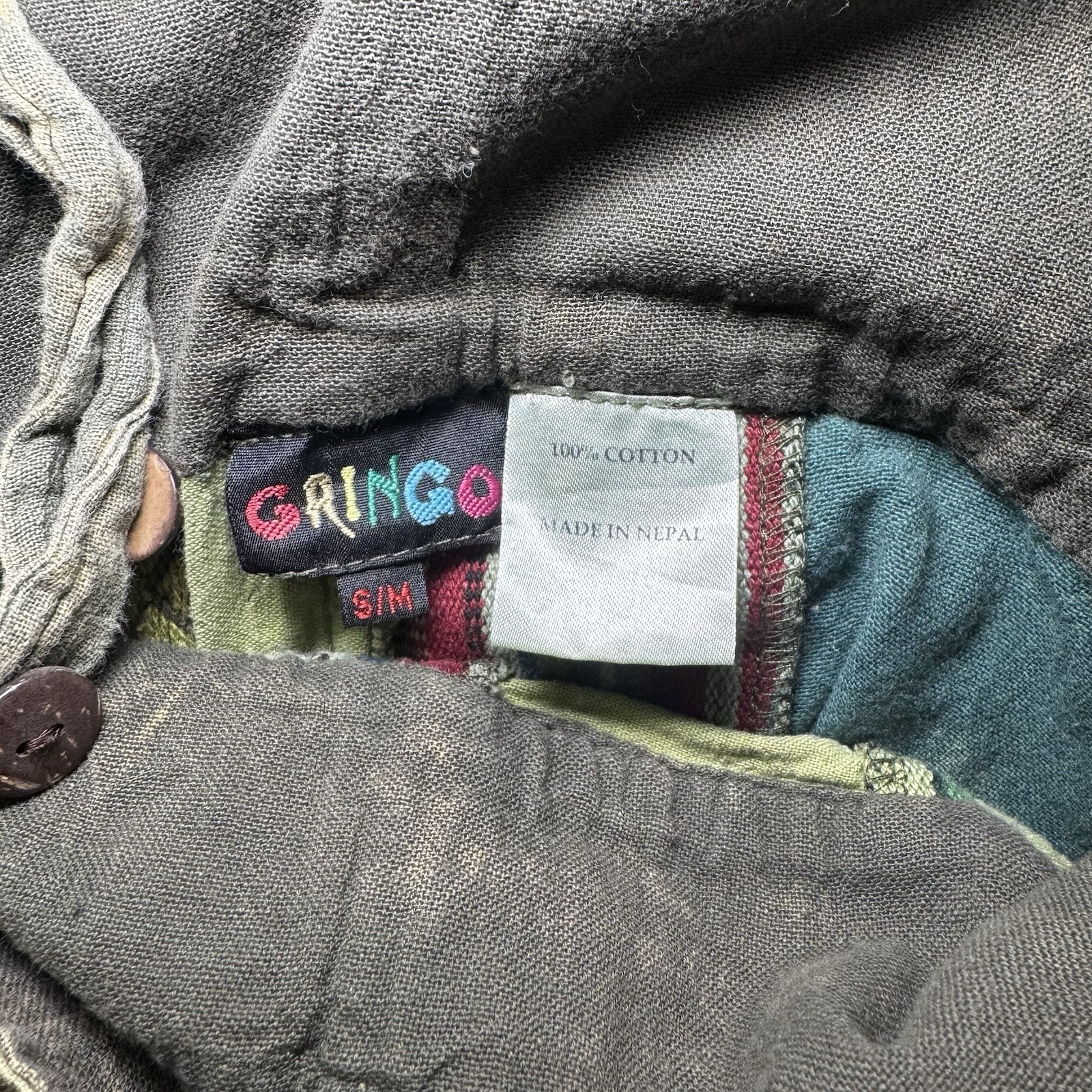 Gringo Patchwork Boho Overalls Small Festival Hip… - image 5