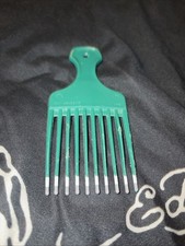 Vintage 1980s USA Patent 4345608 Hair Color Dip Pick Lift Comb Turquoise 6
