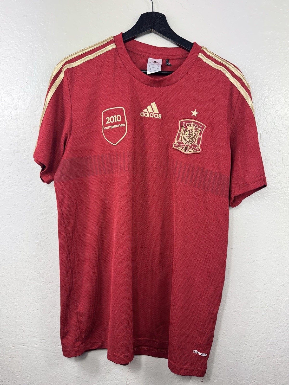 Vintage Adidas 2010 Spain National Team Special World Cup Shirt Men's Size L